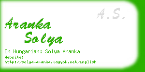 aranka solya business card